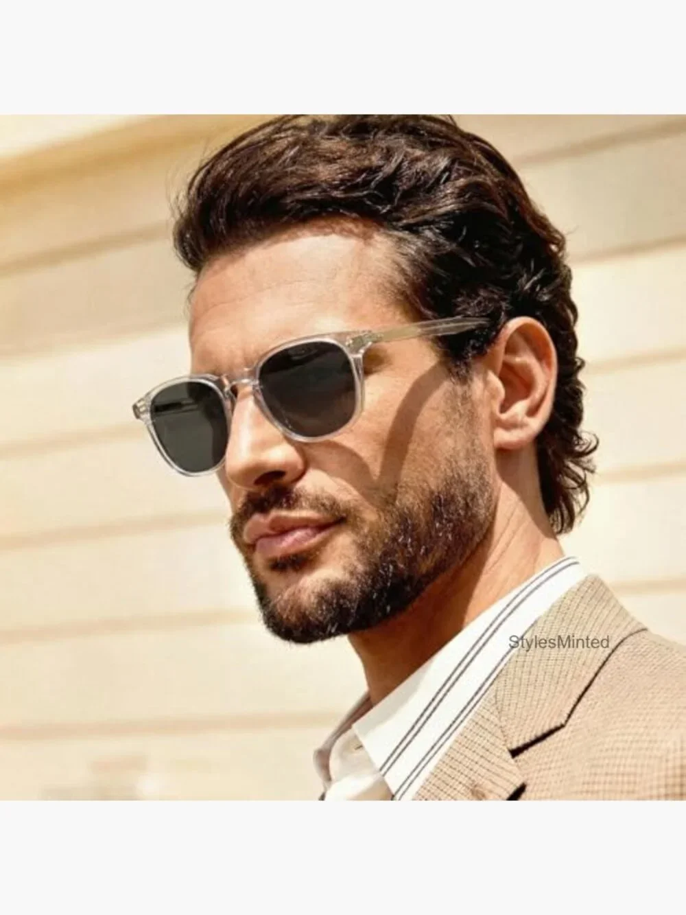 Retro Cool Square Acetate Polarized Sunglasses UV Protection
